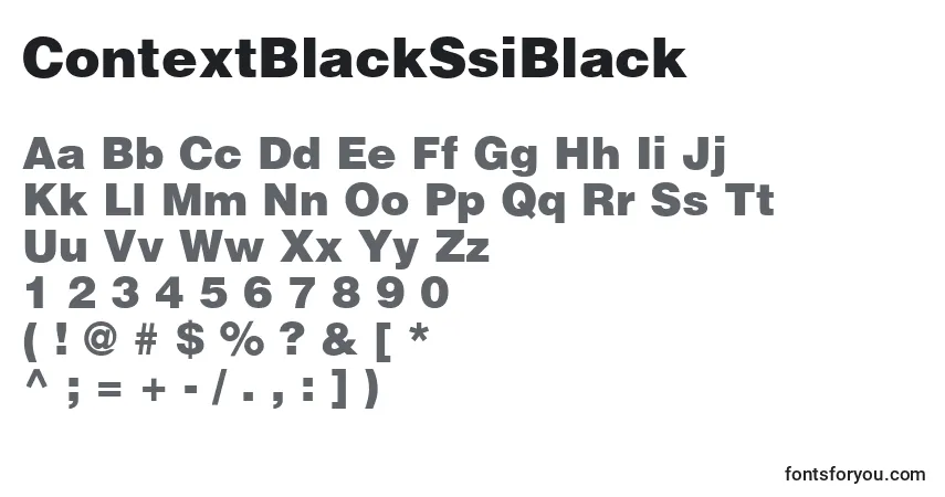Schriftart ContextBlackSsiBlack – Alphabet, Zahlen, spezielle Symbole