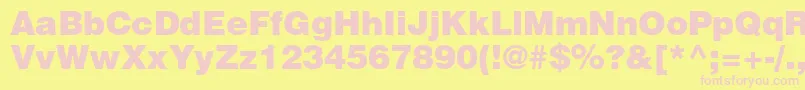 ContextBlackSsiBlack Font – Pink Fonts on Yellow Background