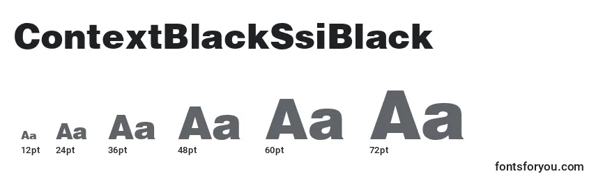 Размеры шрифта ContextBlackSsiBlack