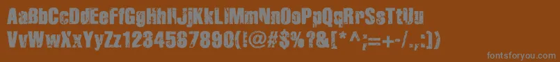 Disinteg Font – Gray Fonts on Brown Background