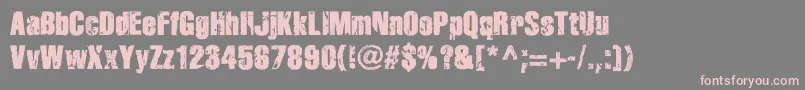 Шрифт Disinteg – розовые шрифты на сером фоне