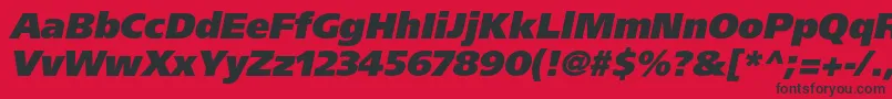 AgforeignerultrablackcItalic Font – Black Fonts on Red Background