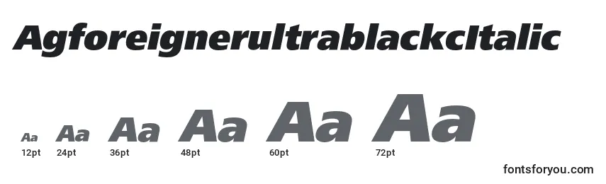 AgforeignerultrablackcItalic Font Sizes