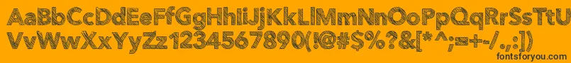 Folktale Font – Black Fonts on Orange Background