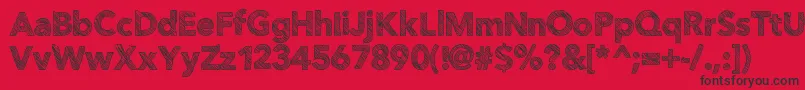 Folktale Font – Black Fonts on Red Background