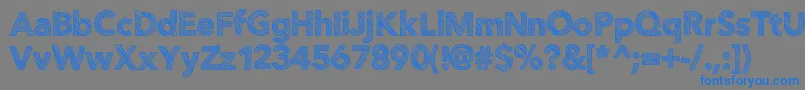 Folktale Font – Blue Fonts on Gray Background