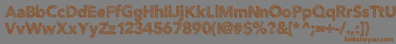 Folktale Font – Brown Fonts on Gray Background