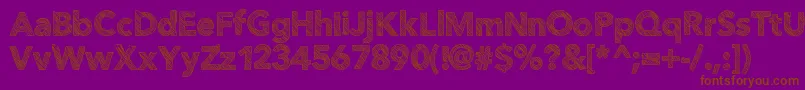 Folktale Font – Brown Fonts on Purple Background