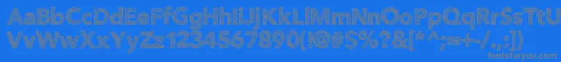 Folktale Font – Gray Fonts on Blue Background