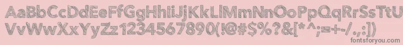 Folktale Font – Gray Fonts on Pink Background