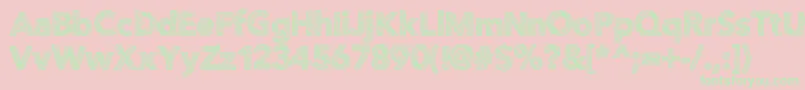 Folktale Font – Green Fonts on Pink Background