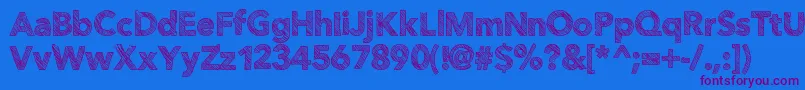 Folktale Font – Purple Fonts on Blue Background