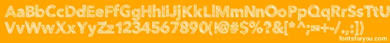 Folktale Font – White Fonts on Orange Background