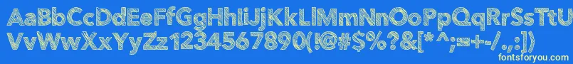 Folktale Font – Yellow Fonts on Blue Background