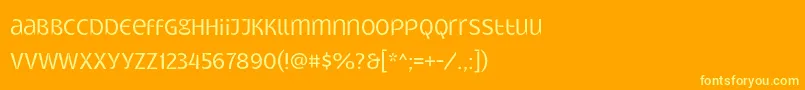 フォントGatometrix – オレンジの背景に黄色の文字