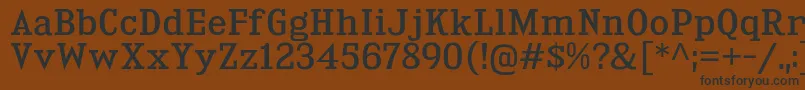 KingsbridgeRg Font – Black Fonts on Brown Background