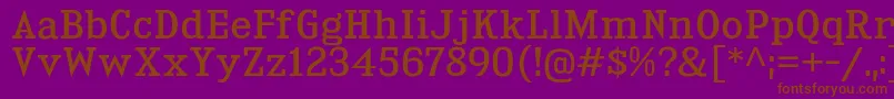 KingsbridgeRg Font – Brown Fonts on Purple Background