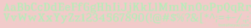 KingsbridgeRg Font – Green Fonts on Pink Background