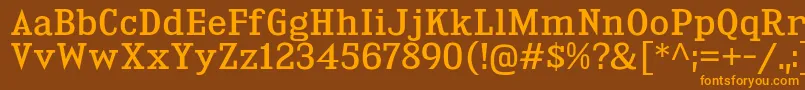 KingsbridgeRg Font – Orange Fonts on Brown Background