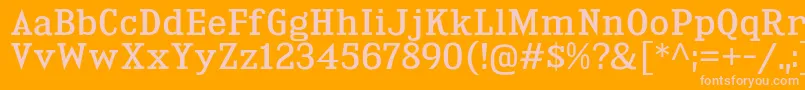 KingsbridgeRg Font – Pink Fonts on Orange Background