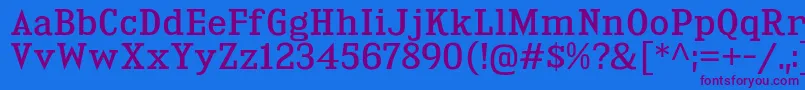 KingsbridgeRg Font – Purple Fonts on Blue Background