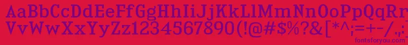 KingsbridgeRg Font – Purple Fonts on Red Background