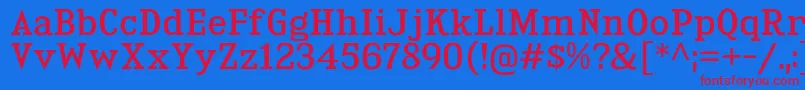 KingsbridgeRg Font – Red Fonts on Blue Background