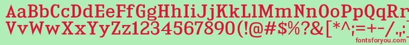 KingsbridgeRg Font – Red Fonts on Green Background