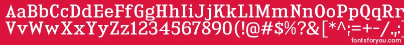 KingsbridgeRg Font – White Fonts on Red Background