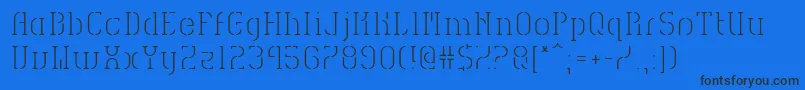 HvdSpencilsReg Font – Black Fonts on Blue Background