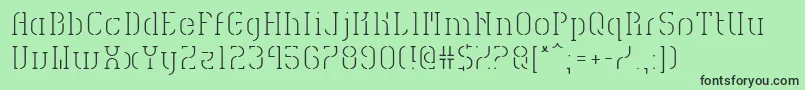 フォントHvdSpencilsReg – 緑の背景に黒い文字
