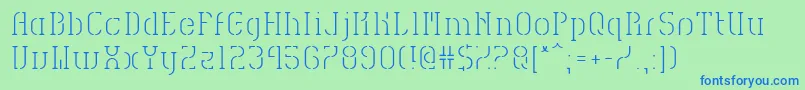 HvdSpencilsReg Font – Blue Fonts on Green Background