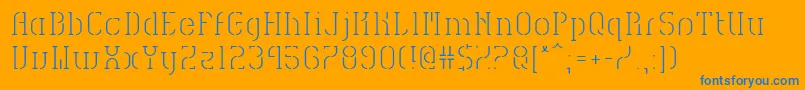 HvdSpencilsReg Font – Blue Fonts on Orange Background