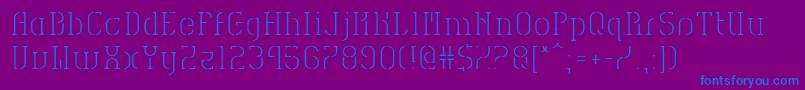 HvdSpencilsReg-fontti – siniset fontit violetilla taustalla