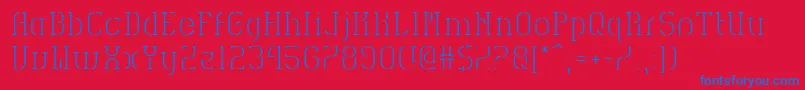 HvdSpencilsReg Font – Blue Fonts on Red Background