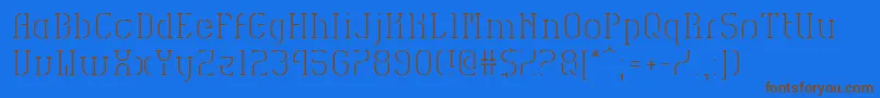 HvdSpencilsReg Font – Brown Fonts on Blue Background