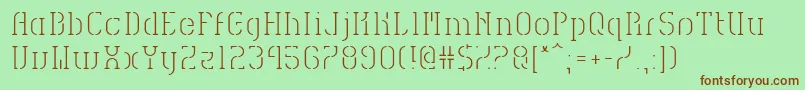 HvdSpencilsReg Font – Brown Fonts on Green Background