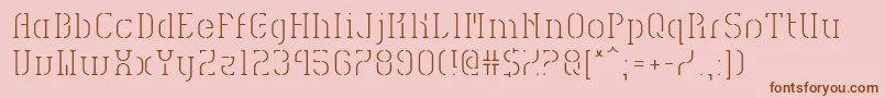 HvdSpencilsReg Font – Brown Fonts on Pink Background