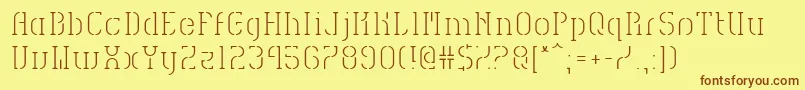 HvdSpencilsReg Font – Brown Fonts on Yellow Background