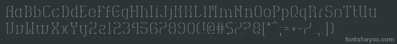 Fonte HvdSpencilsReg – fontes cinzas em um fundo preto