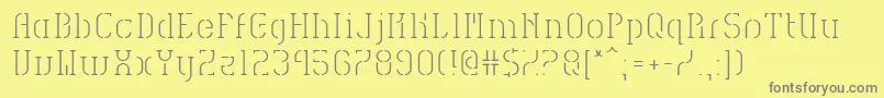 HvdSpencilsReg Font – Gray Fonts on Yellow Background