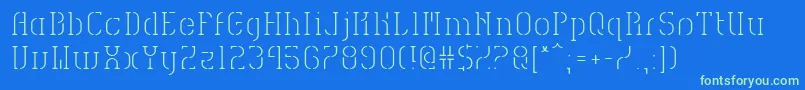 HvdSpencilsReg Font – Green Fonts on Blue Background