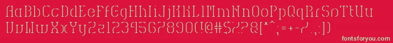 HvdSpencilsReg Font – Green Fonts on Red Background