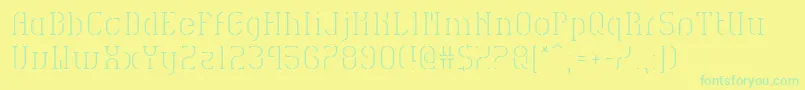 HvdSpencilsReg Font – Green Fonts on Yellow Background
