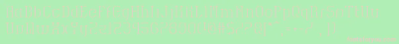 HvdSpencilsReg-fontti – vaaleanpunaiset fontit vihreällä taustalla