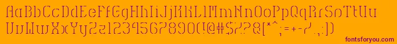 HvdSpencilsReg Font – Purple Fonts on Orange Background