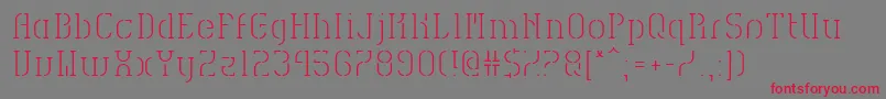 HvdSpencilsReg Font – Red Fonts on Gray Background