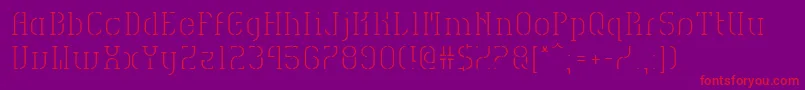 HvdSpencilsReg-Schriftart – Rote Schriften auf violettem Hintergrund