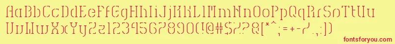 HvdSpencilsReg Font – Red Fonts on Yellow Background