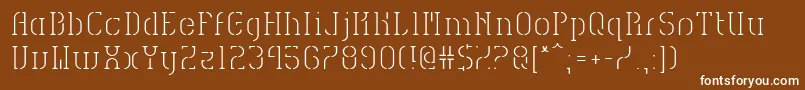 HvdSpencilsReg Font – White Fonts on Brown Background